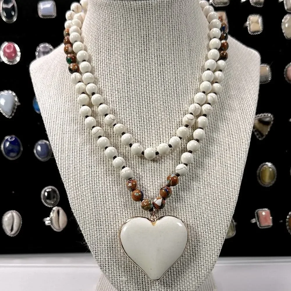 Hand Crafted howlite beaded